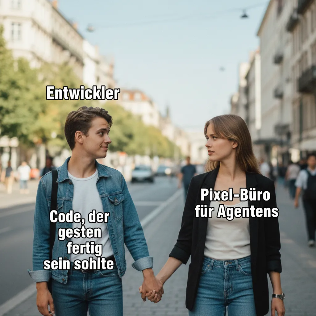 Distracted-Boyfriend-Meme — Entwickler stellt fest, dass die Visualisierung von Agenten spannender ist als die Agenten selbst