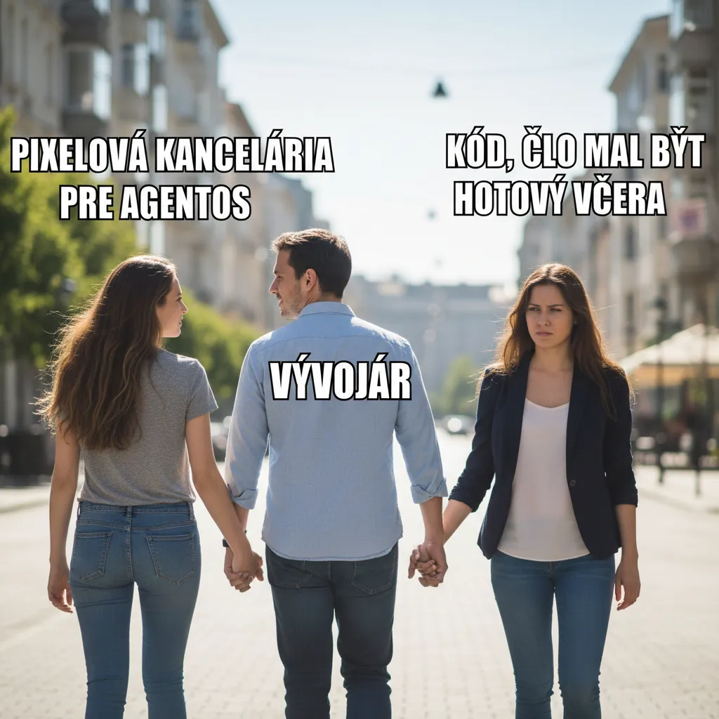 Meme Distracted Boyfriend — Vývojár zisťuje, že vizualizácie agentov sú vzrušujúcejšie ako samotní agenti