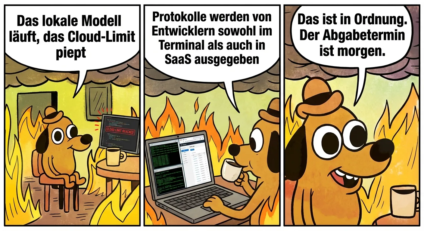 This Is Fine Meme – KI-Verkehr im Jahr 2026